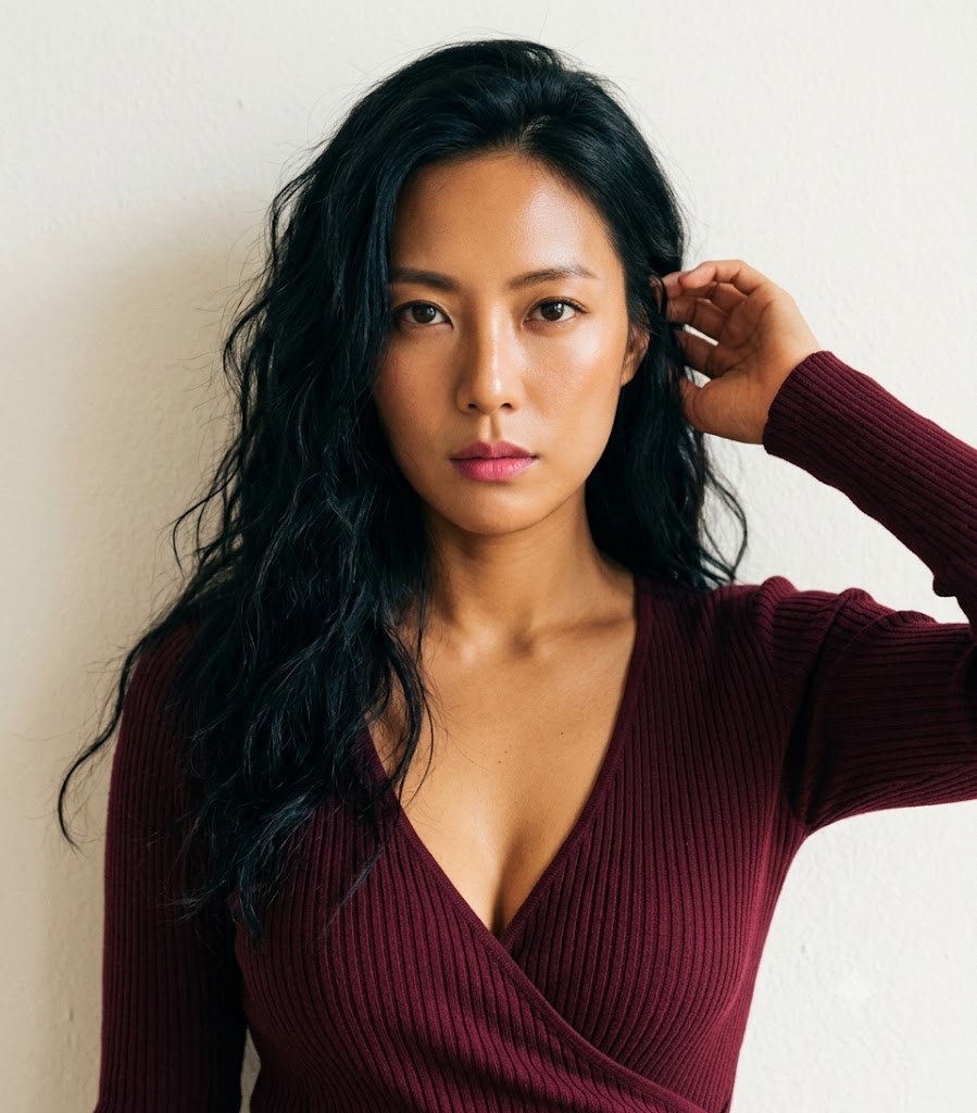 Chloe 在明亮的舞蹈教室